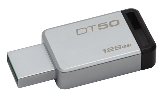 Kingston Technology DataTraveler 50 128GB unidade de memória USB USB Type-A 3.2 Gen 1 (3.1 Gen 1) Preto, Prateado