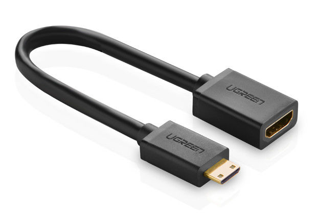 Ugreen 20137 cabo HDMI Mini-HDMI Preto, Dourado