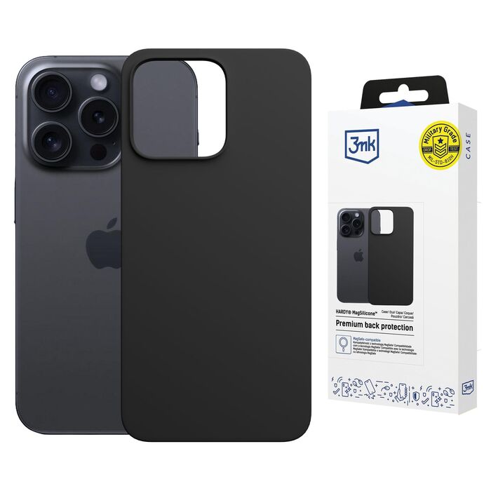 3mk Hardy Magsilicone Graphite - Apple iPhone 15 Pro