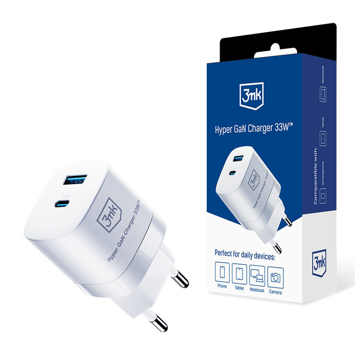 3mk Hyper Gan Charger 33W White