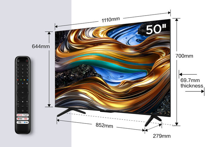 TCL P75 50P755 TV 127 cm (50") 4K Ultra HD Smart TV Wi-Fi Titânio