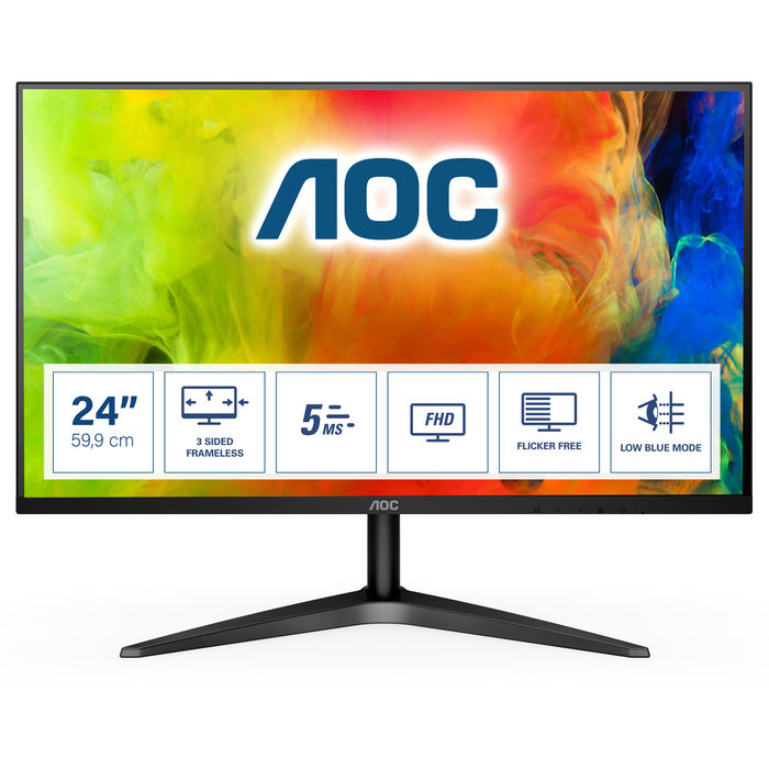 AOC B1 24B1H monitor de ecrã 59,9 cm (23.6") 1920 x 1080 pixels Full HD LED Preto