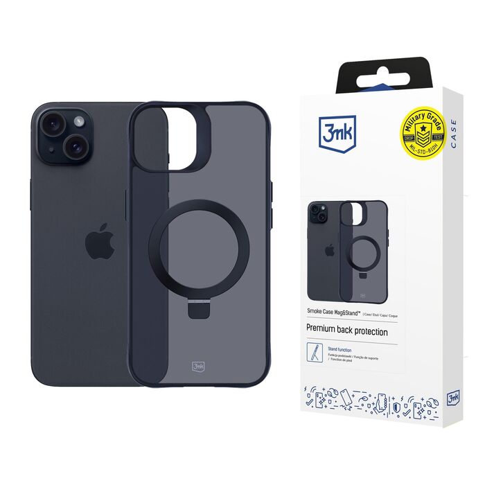 3mk Smoke Case Mag&stand - Apple iPhone 15