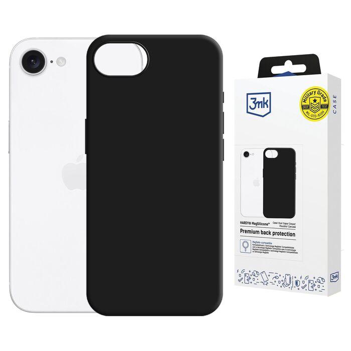 3mk Hardy Magsilicone Black - Apple iPhone 16E