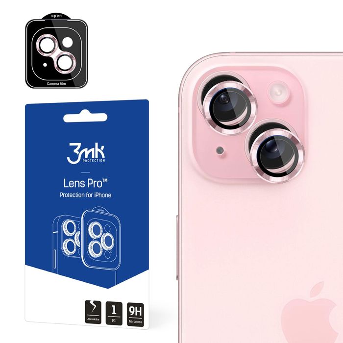 3mk Lens Protection Pro - Lens iPhone 15 (pink)
