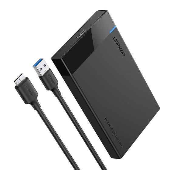 Ugreen 30848 Caixa para Discos Rígidos Compartimento HDD/SSD Preto 2.5"