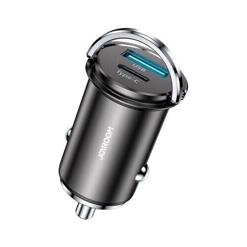 Carregador de isqueiro Joyroom USB-C+USB | 45W | Cinza