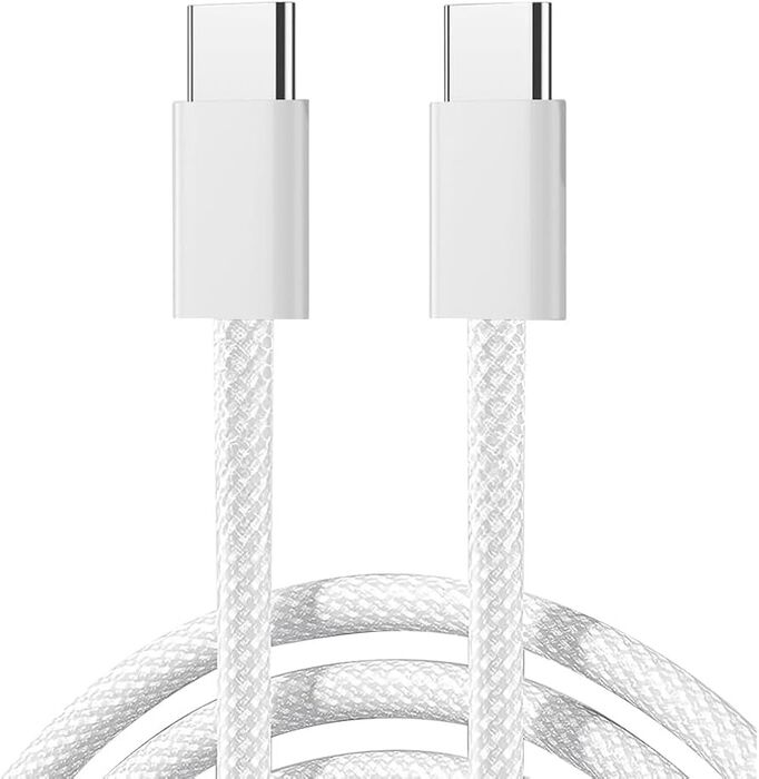 Cabo braided Joyroom serie ben USB-C - USB-C | 60W | 1M | Branco