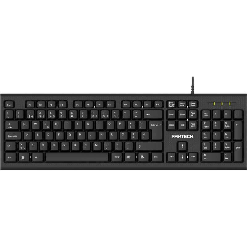 Teclado Fantech Office K112 PT Preto 