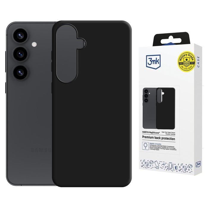 3mk Hardy Magsilicone Black - Samsung Galaxy S25