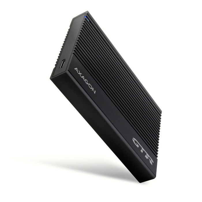 Axagon EE25-GTR USB-C 3.2 Gen 2 - SATA 6G 2.5" externes Festplattengehäuse geriffelt Compartimento HDD/SSD Preto 2.5"""
