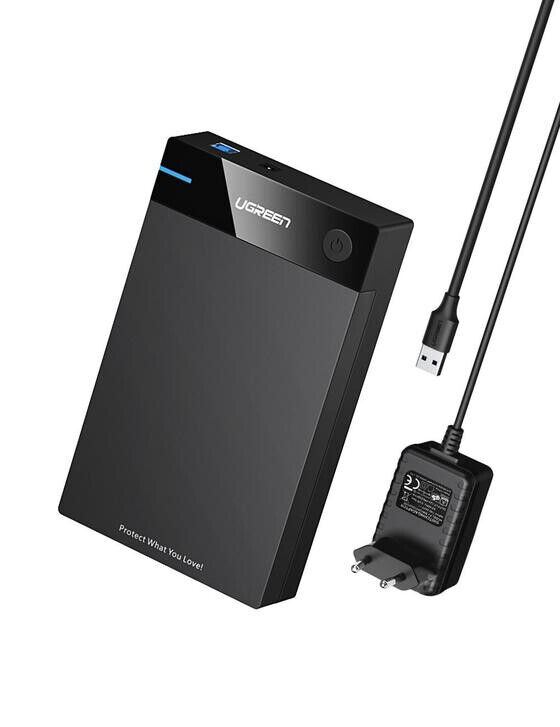 Ugreen 50422 Caixa para Discos Rígidos Compartimento HDD/SSD Preto 2.5/3.5"