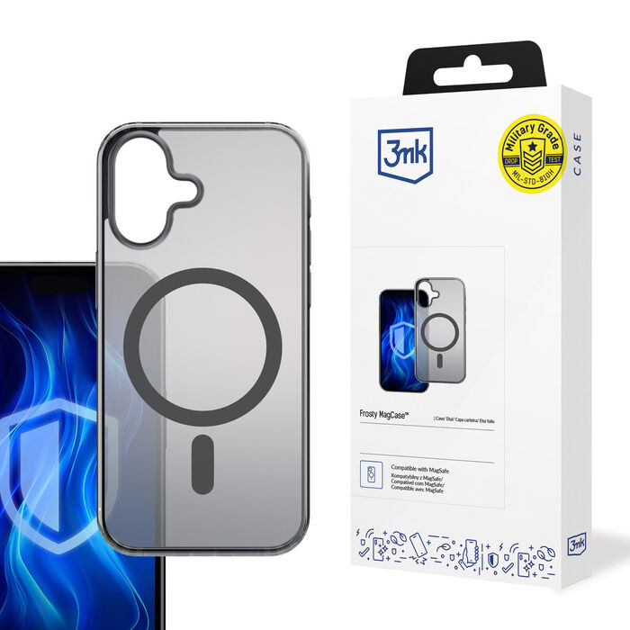 3mk Frosty Magcase Black - Apple iPhone 16