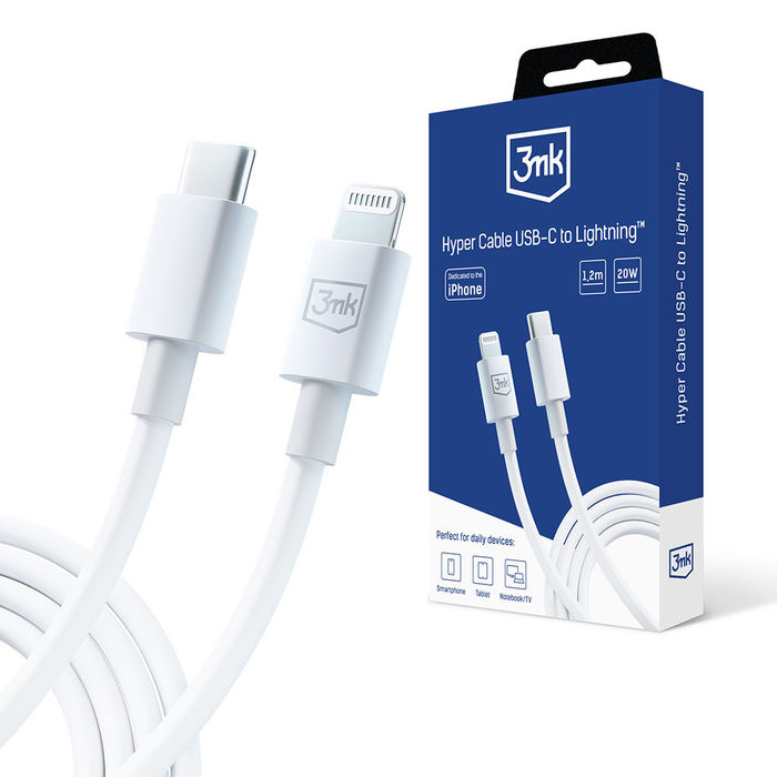 3mk Hyper Cable C To Lightning 20W 1.2m White