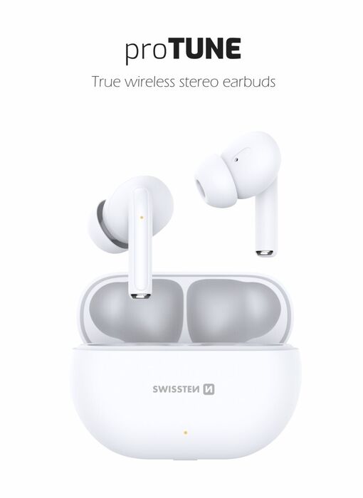 Swissten Auriculares TWS Earphones Pro Tune Branco