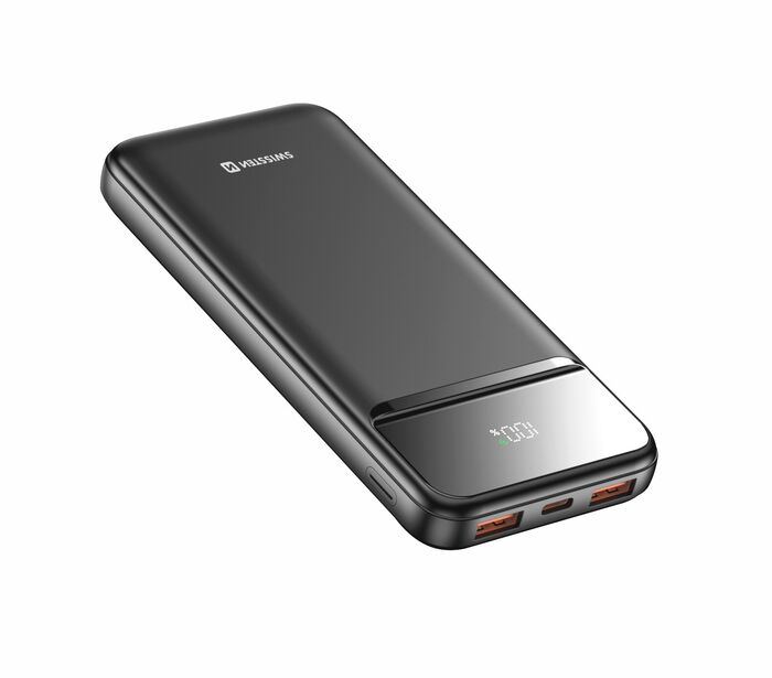 Swissten Powerbank 1000 mAh Power Line II 22.5W Preto