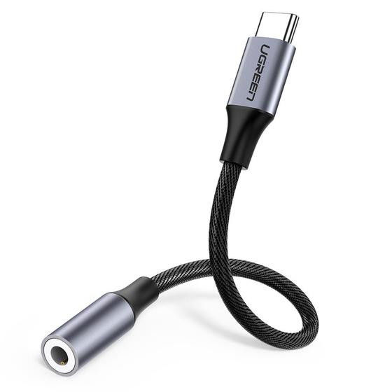 Ugreen 30632 cabo para telemóvel Preto USB C 3.5mm