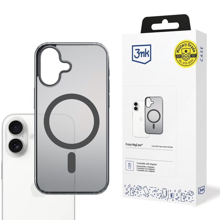 3mk Frosty Magcase Black - Apple iPhone 17