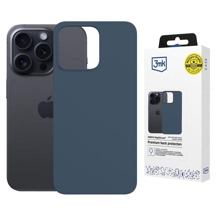 3mk Hardy Magsilicone Royal Blue - Apple iPhone 15 Pro Max