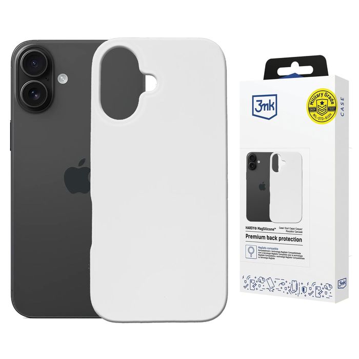3mk Hardy Magsilicone White - Apple iPhone 16