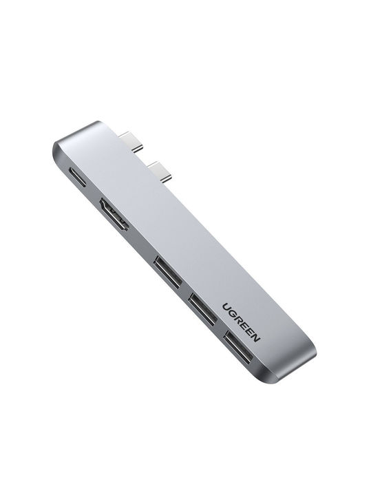 Ugreen 60559 base & duplicador de portas USB 3.2 Gen 1 (3.1 Gen 1) Type-C Prateado