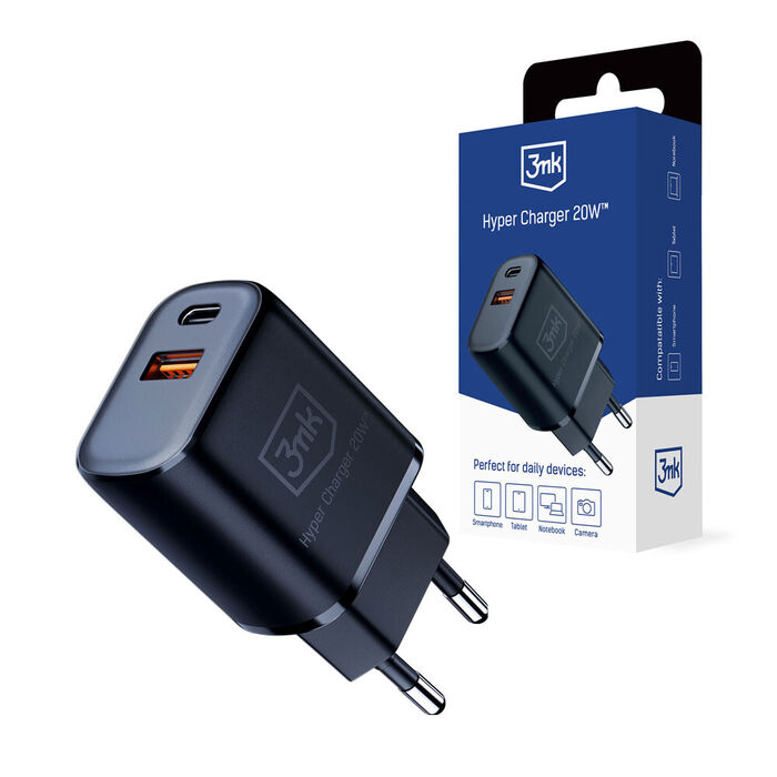 3mk Hyper Charger 20W Black