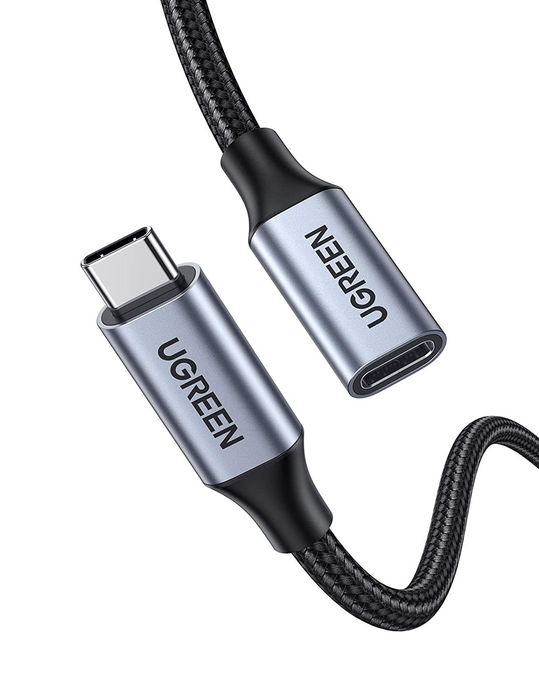 Ugreen USB-C 3.1 Extension Cable cabo USB USB 3.2 Gen 2 (3.1 Gen 2) 1 m USB C 10 Gbit/s Preto, Cinzento