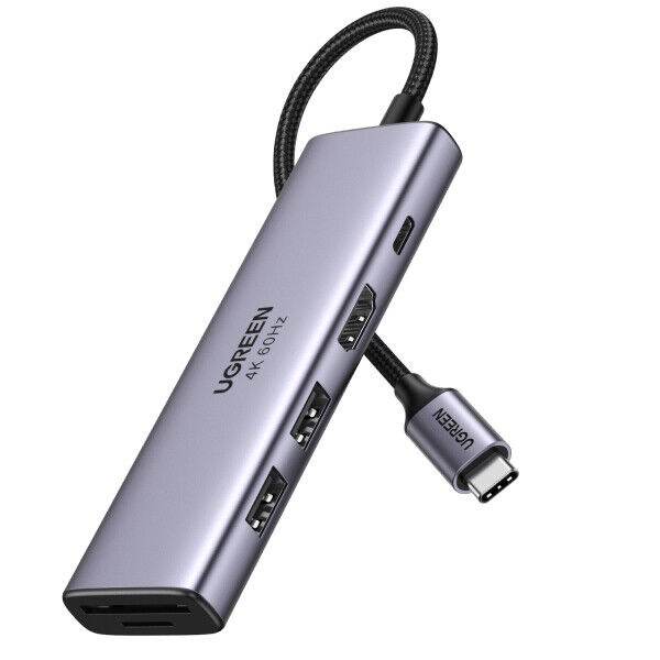 Ugreen 6-in-1 USB-C Hub USB Type-C Prateado
