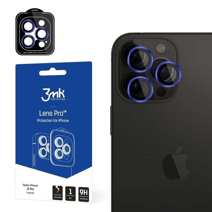 3mk Lens Protection Pro - Lens iPhone 15 Pro Max (blue)