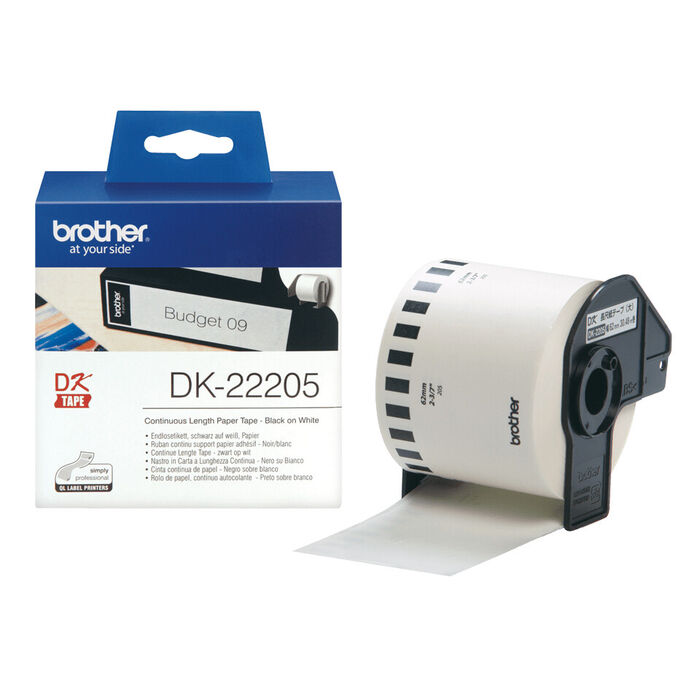 Brother DK-22205 etiquetadora Preto sobre branco