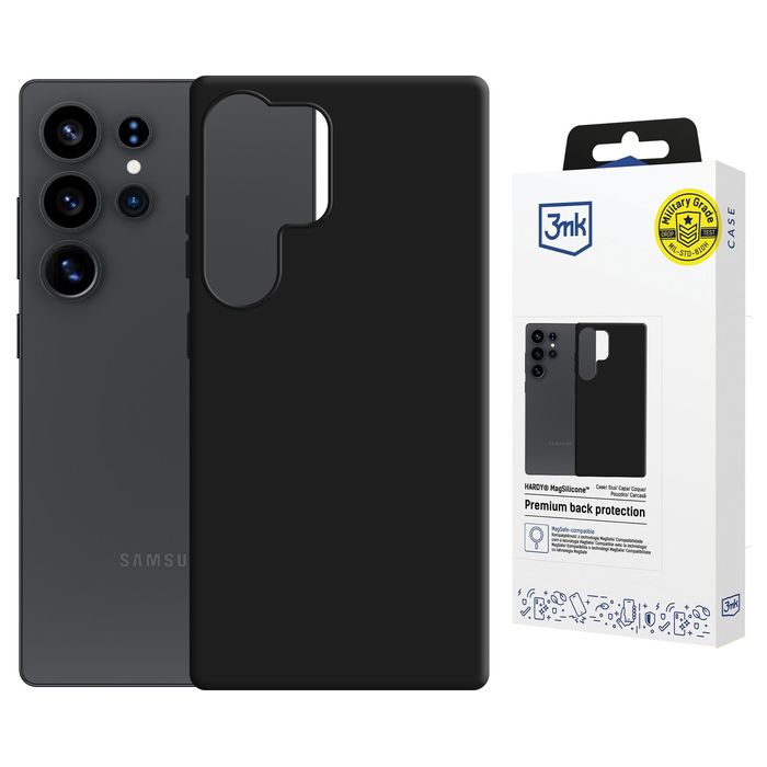 3mk Hardy Magsilicone Black - Samsung Galaxy S25 Ultra