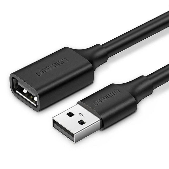 Ugreen USB A To Female Extension Cable Black 1M cabo USB USB 2.0 0,48 Gbit/s Preto