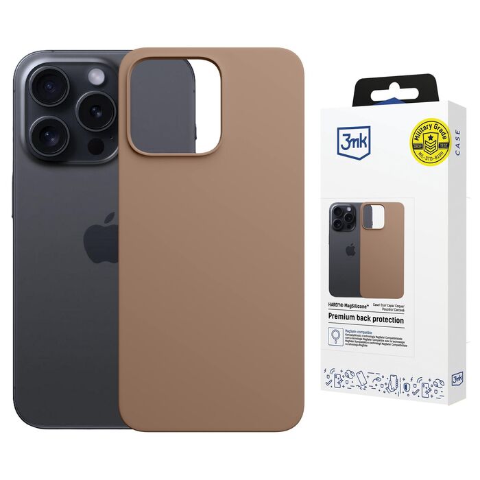 3mk Hardy Magsilicone Dark Gold - Apple iPhone 15 Pro