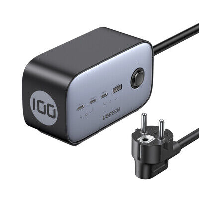Ugreen DigiNest Pro 1 tomada(s) CA Tipo C 1,8 m 4 3680 W Preto