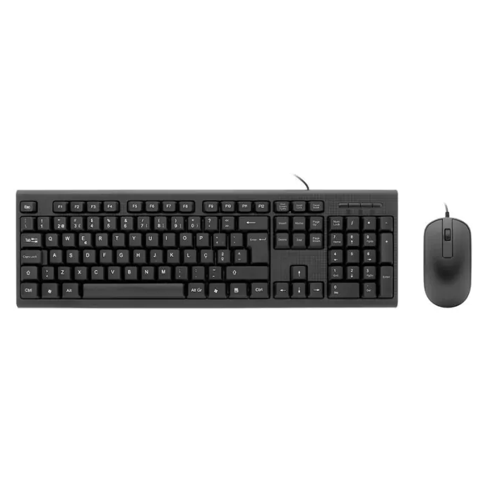 Kit Teclado PT + Rato USB Coolbox Preto