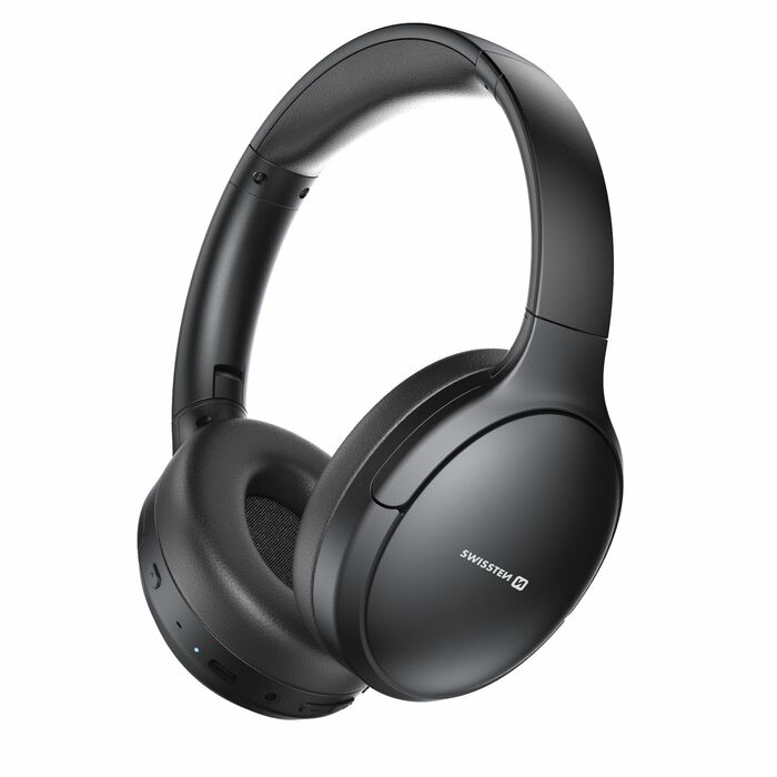 Swissten Headphones Bluetooth ANC Pure Preto