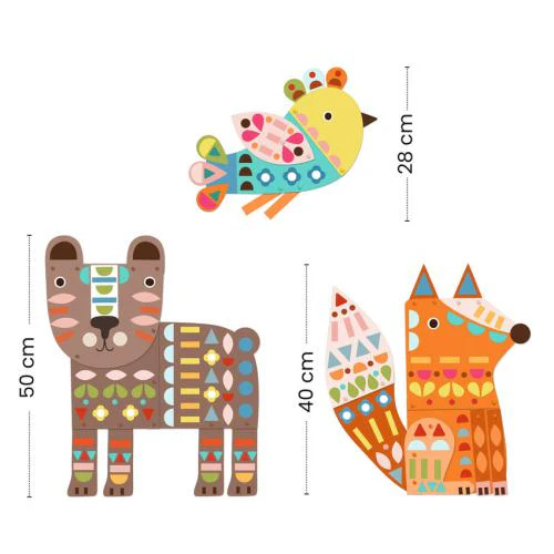 Animais Gigantes - Atividade autocolantes  