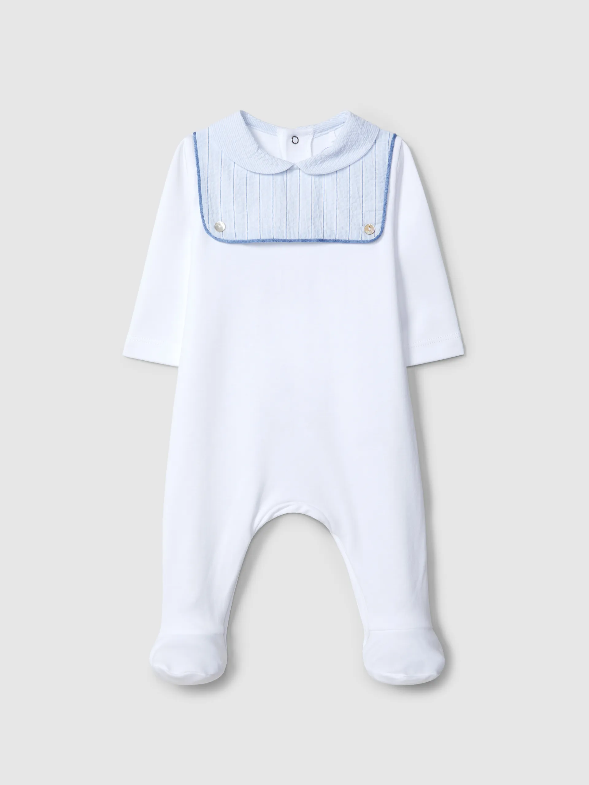 Babygrow menino c/riscas no peito 