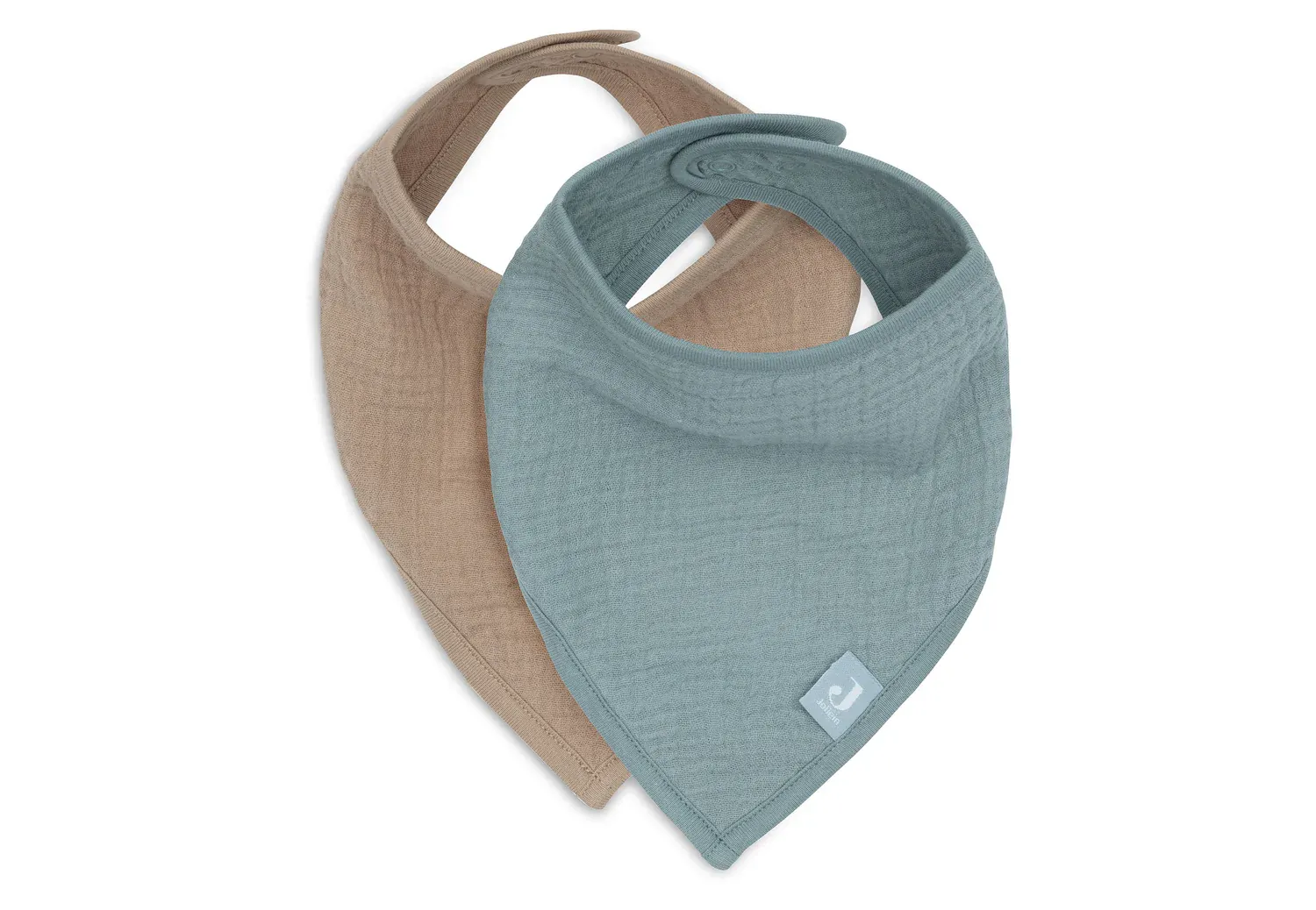 Bib Bandana Muslin Sea Green/Biscuit (2pack)