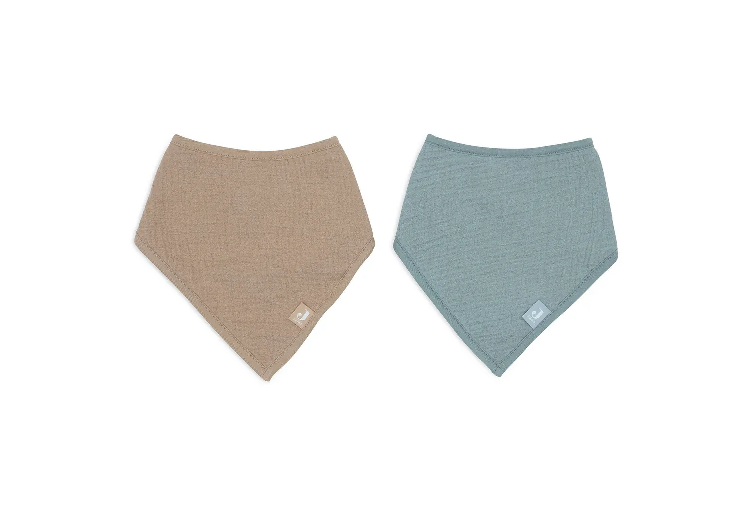 Bib Bandana Muslin Sea Green/Biscuit (2pack)