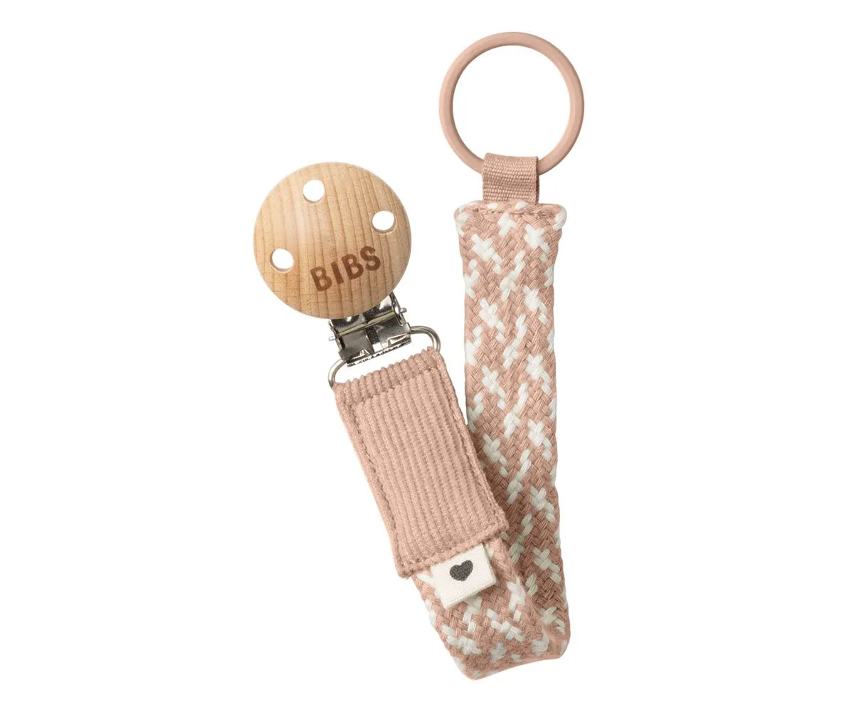 Porta chupetas trançado Blush/Ivory