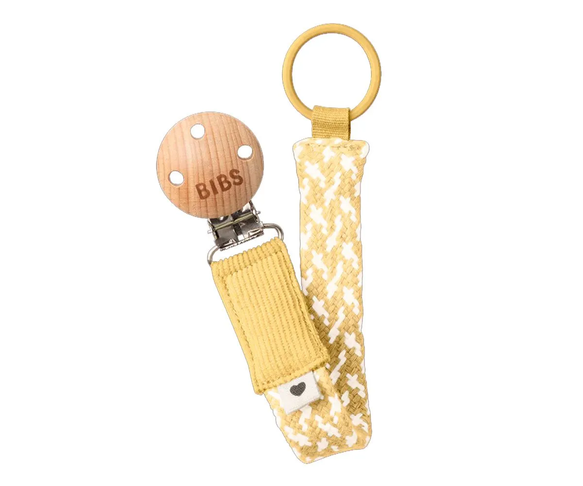 Porta-chupetas Braided Pale Butter/Ivory