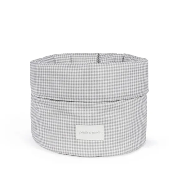Cesto Organizador | Little Bloom Cinza Vichy