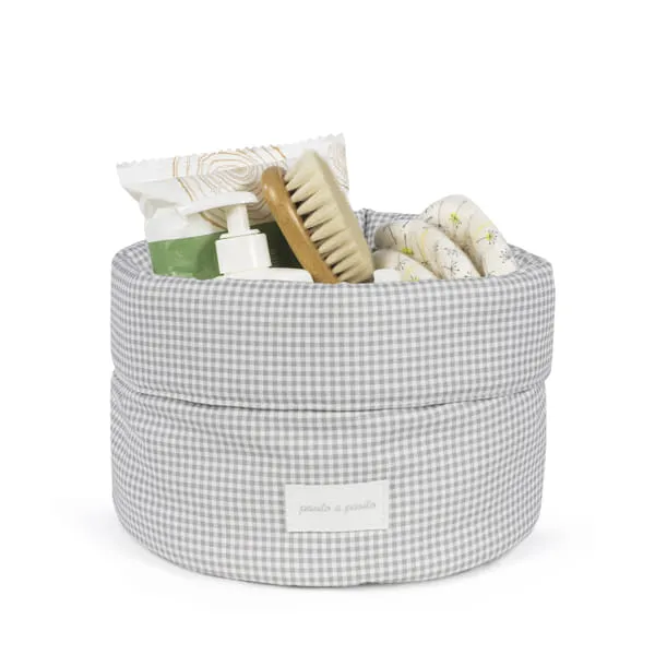 Cesto Organizador | Little Bloom Cinza Vichy