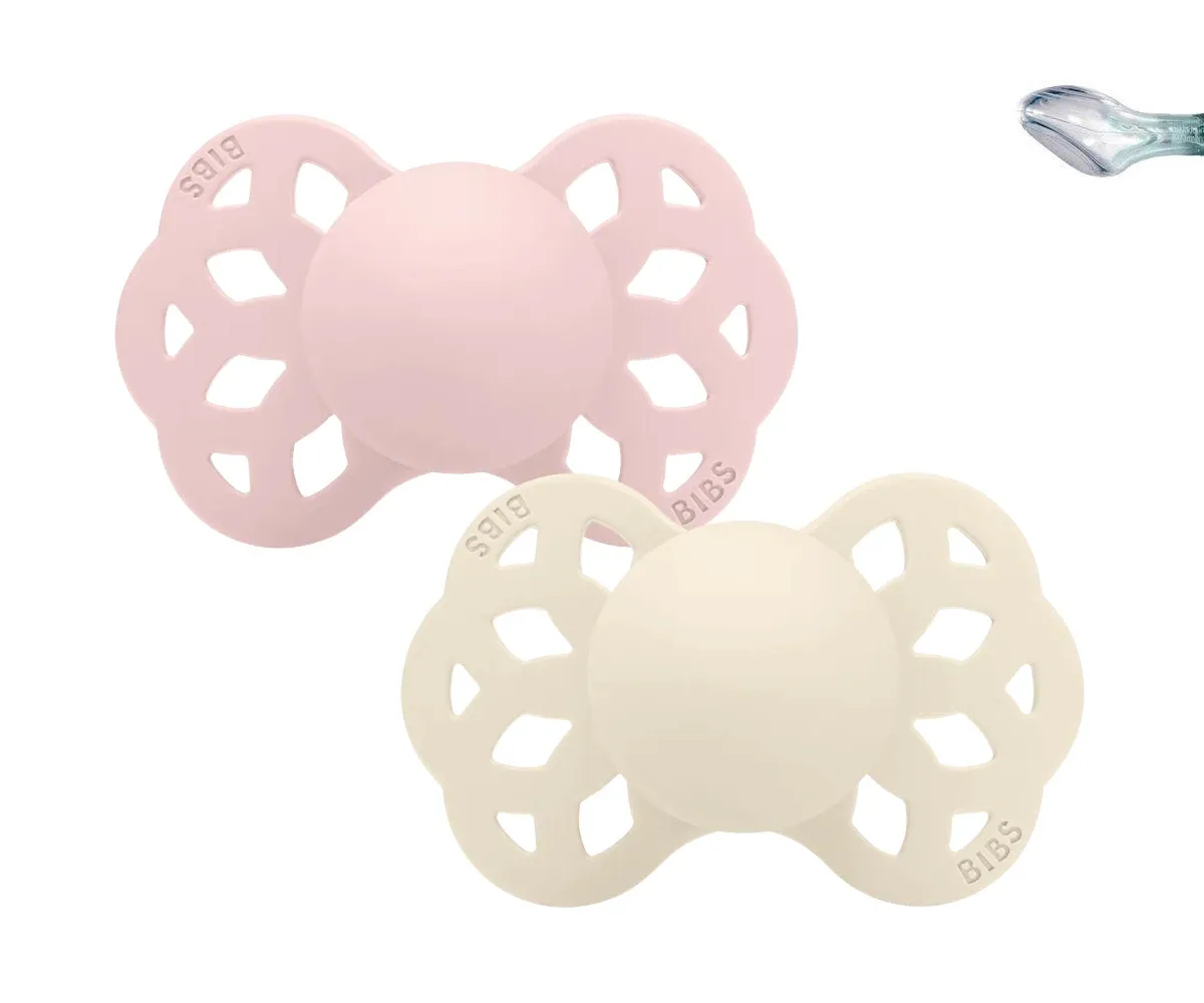 2 chupetas anatômicas Infinity Ivory/Blossom