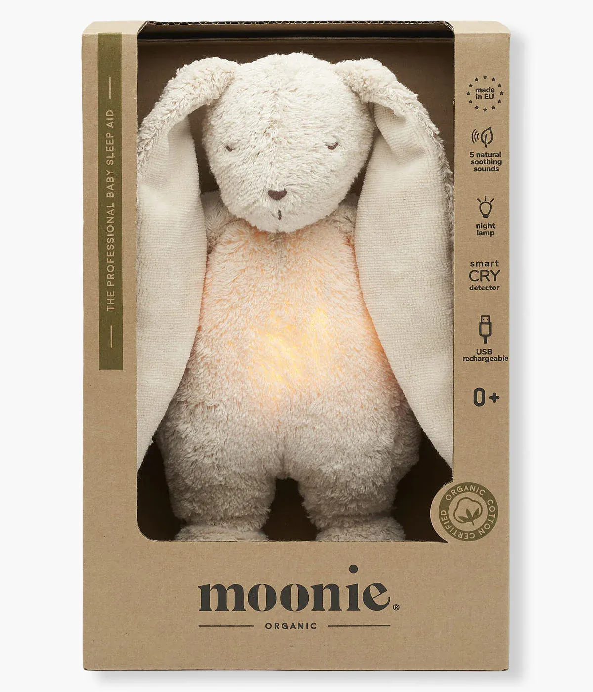 Peluche Coelho Luz-Som Orgânico - Sand 