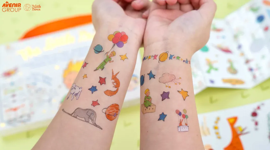 Adesivos e Tatuagens com o rosto do Pequeno Príncipe 