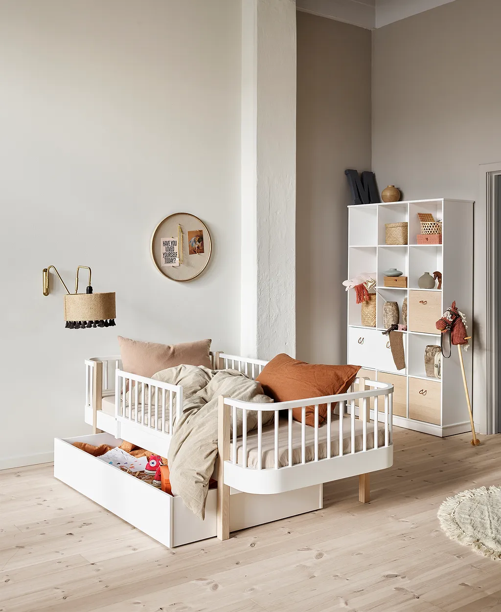 Cama Wood Original Day Bed 90x200cm, White/Oak 