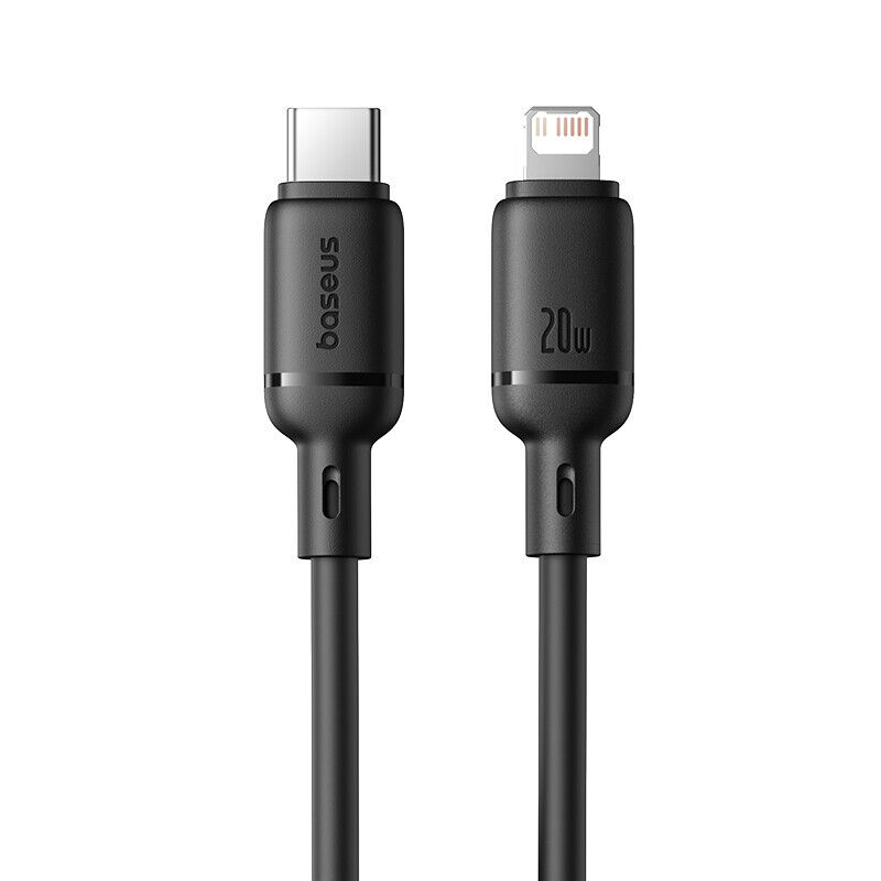 Cabo Silky Series Fast Charging Type-C To Ip 20W Cluster Preto
