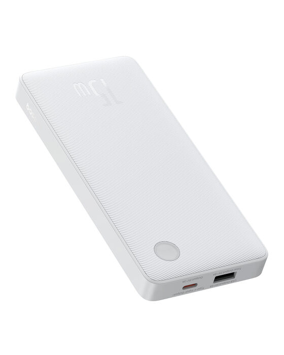 Powerbank Air Lite 10000Mah 15W Branca + Cabo Usb-C 30Cm